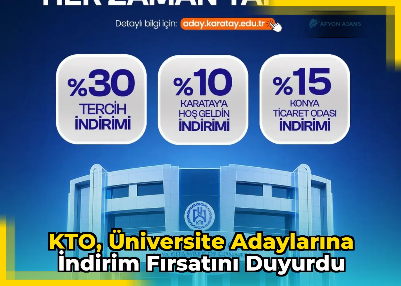 KTO, üniversite adaylarına indirim fırsatını duyurdu