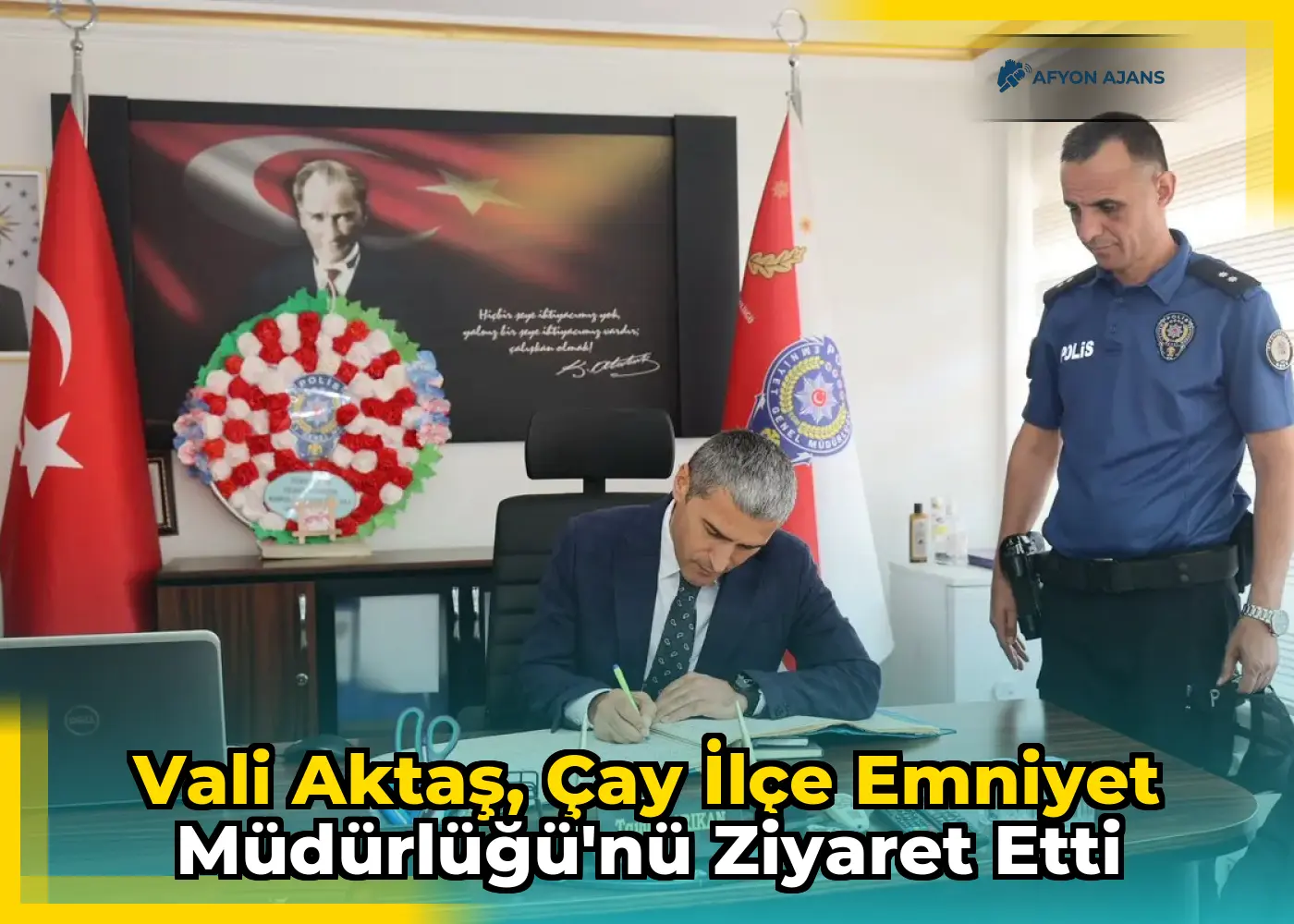 Vali Aktaş, Çay İlçe Emniyet Müdürlüğü'nü Ziyaret Etti