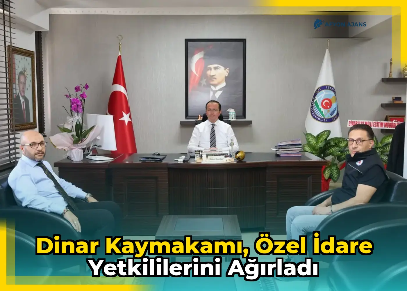 Dinar Kaymakamı, Özel İdare Yetkililerini Ağırladı
