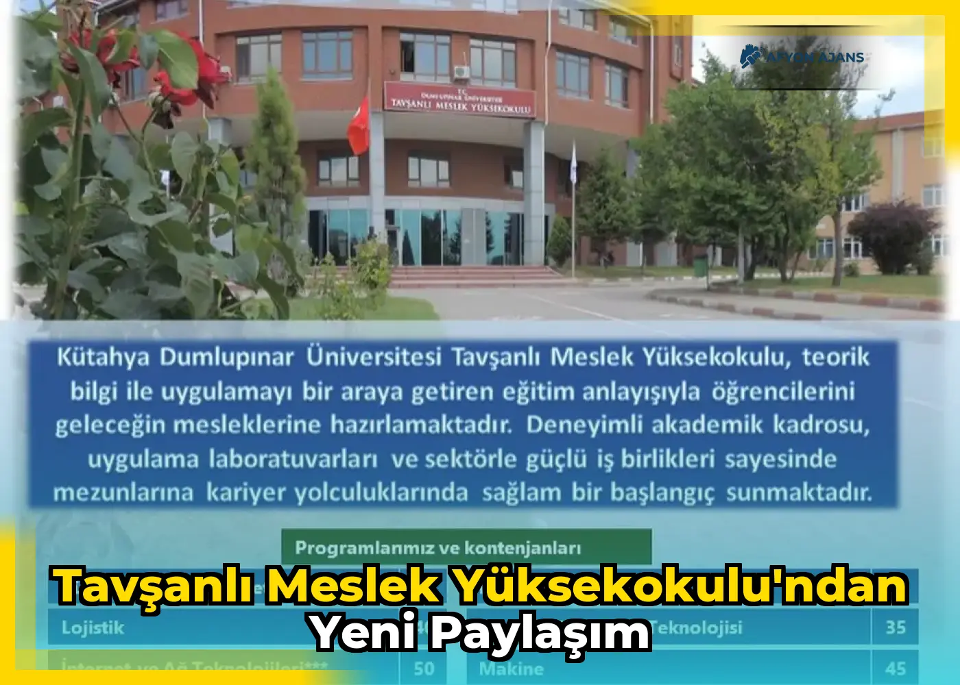 Tavşanlı Meslek Yüksekokulu'ndan yeni paylaşım