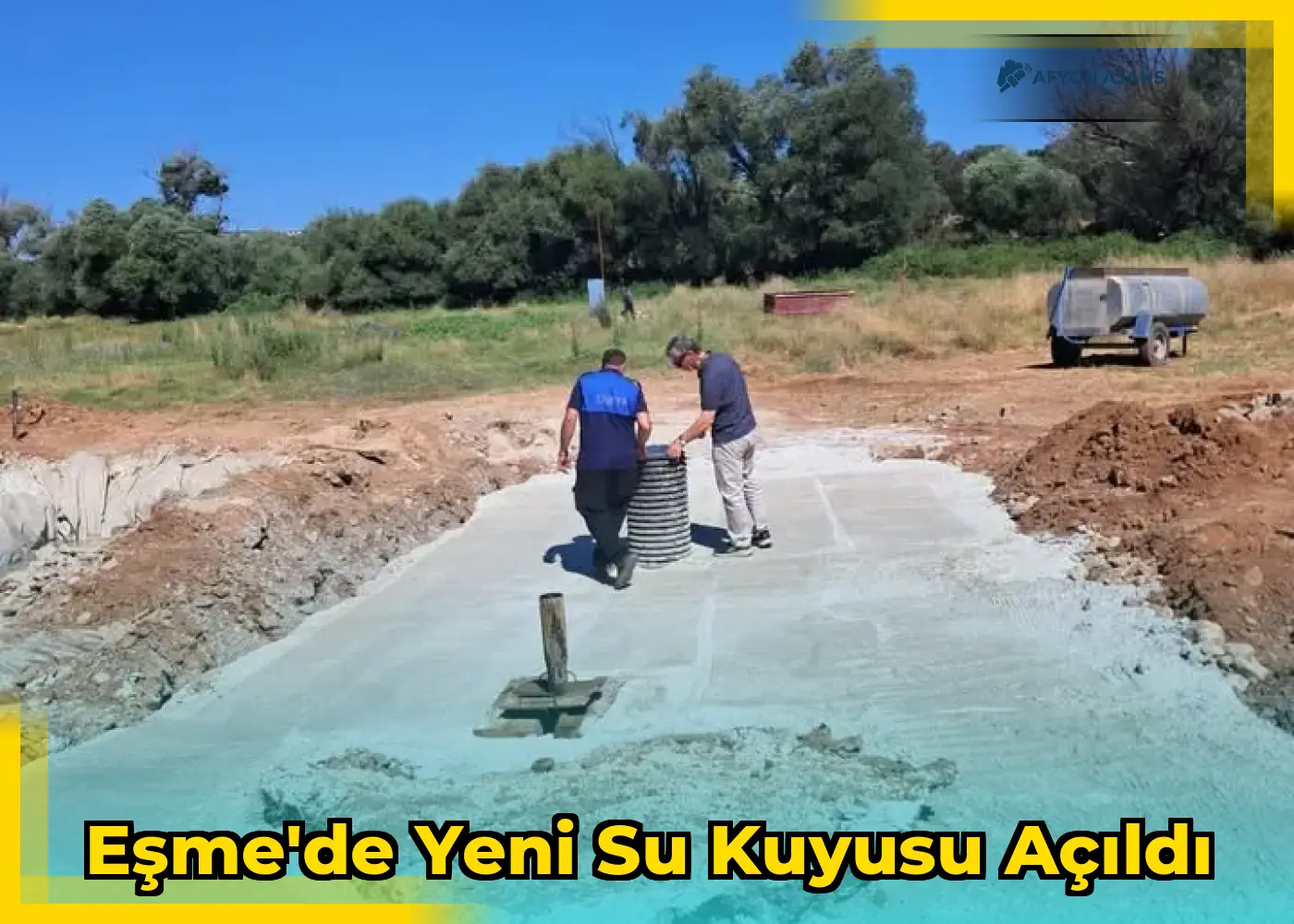 Eşme'de yeni su kuyusu açıldı