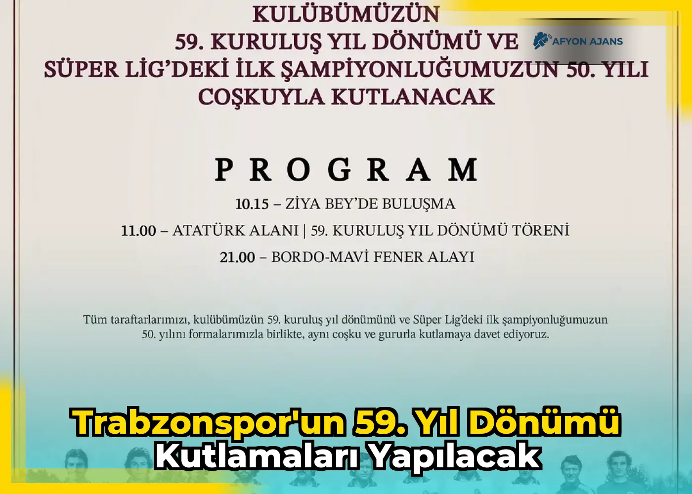 Trabzonspor'un 59. yıl dönümü kutlamaları yapılacak