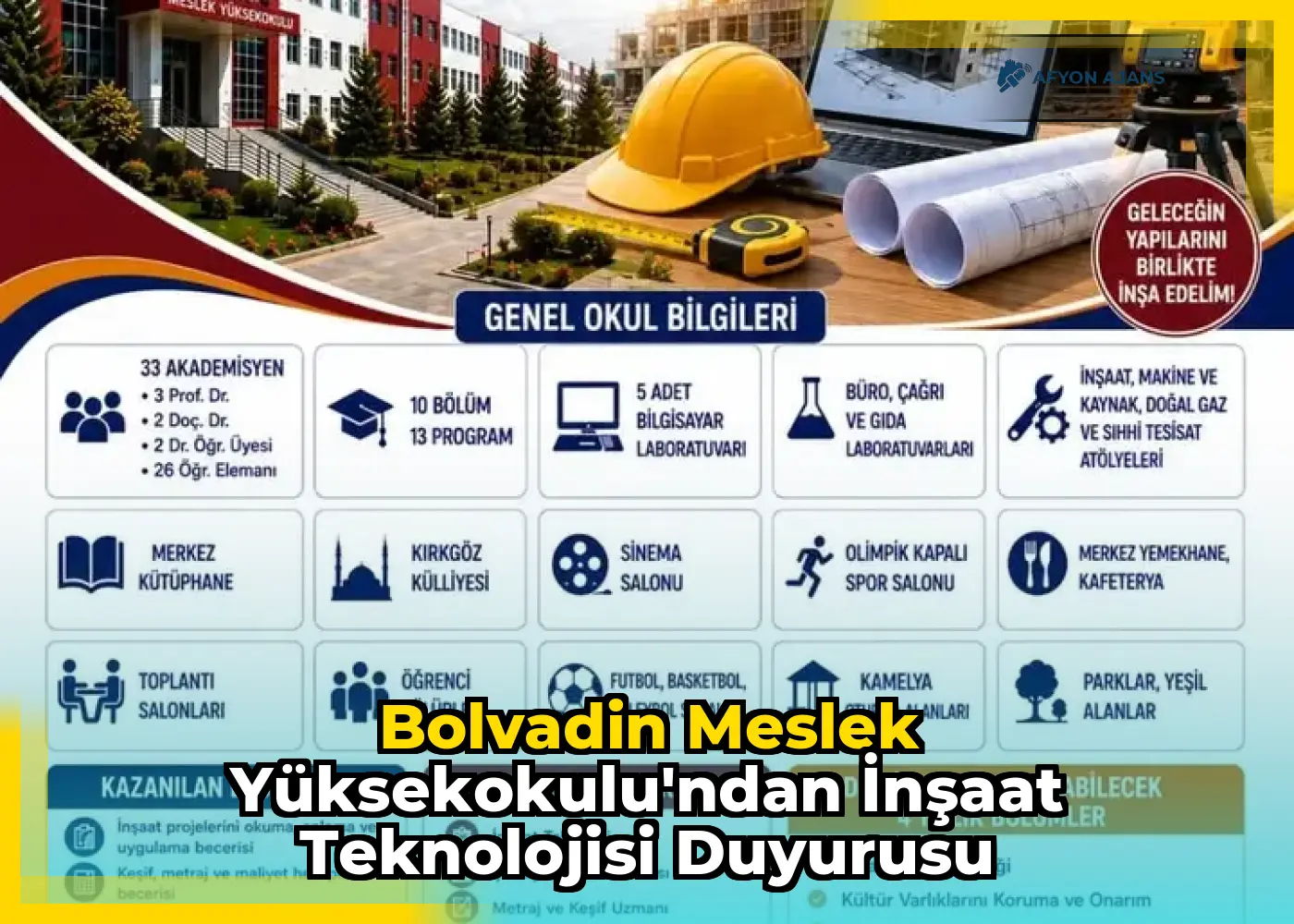 Bolvadin Meslek Yüksekokulu'ndan İnşaat Teknolojisi Duyurusu