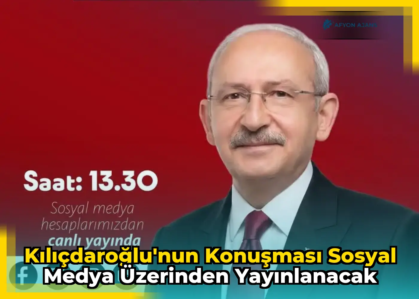 Kılıçdaroğlu'nun konuşması sosyal medya üzerinden yayınlanacak