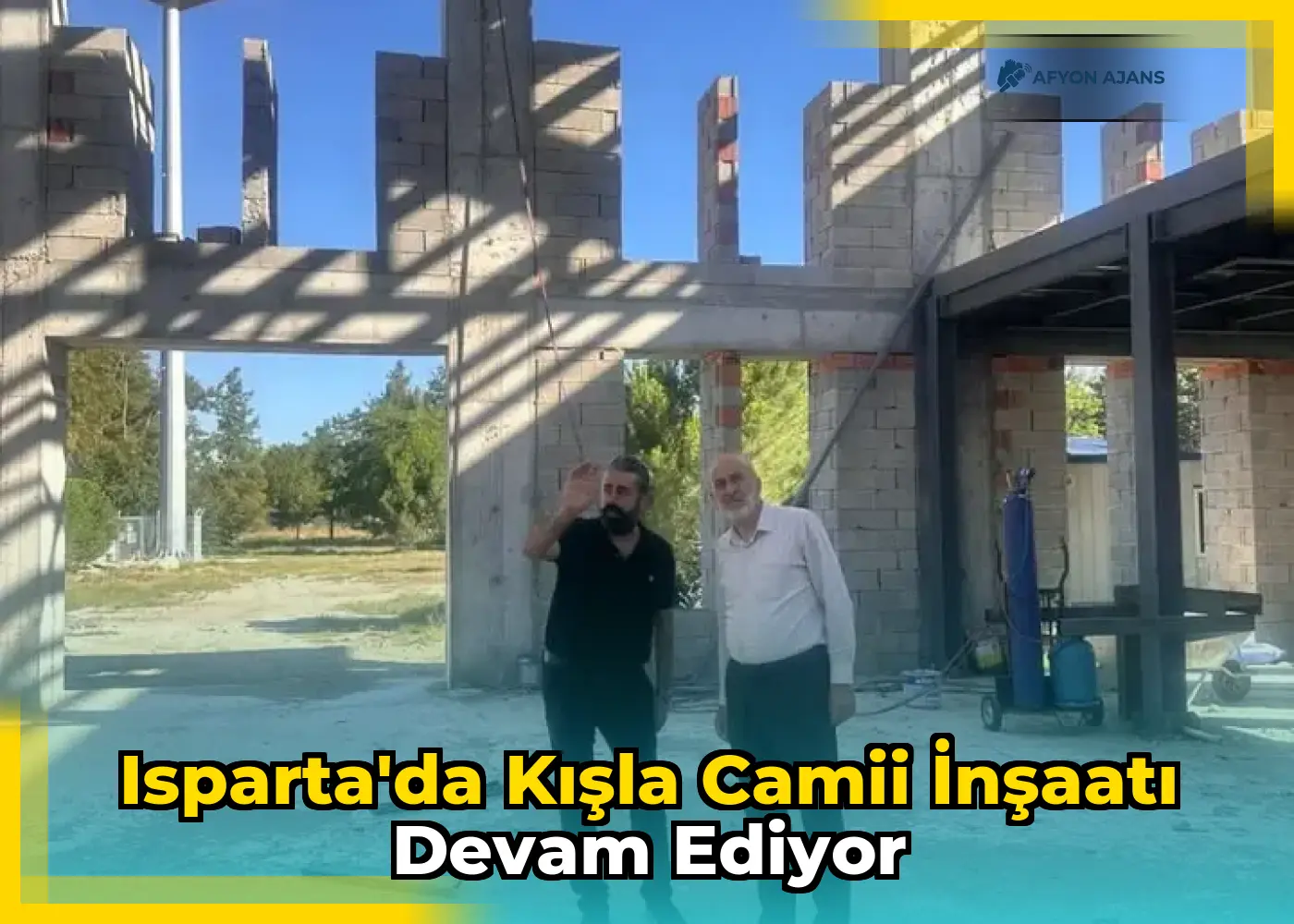 Isparta'da Kışla Camii İnşaatı Devam Ediyor