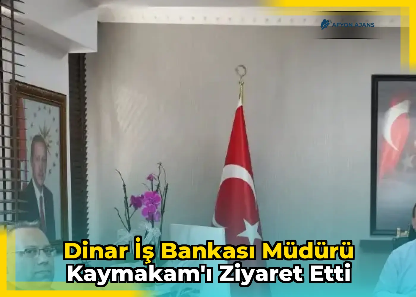 Dinar İş Bankası Müdürü Kaymakam'ı Ziyaret Etti