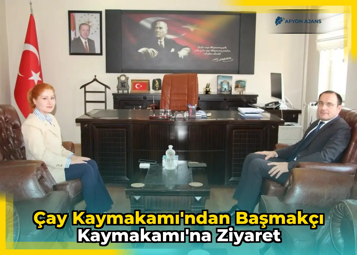Çay Kaymakamı'ndan Başmakçı Kaymakamı'na Ziyaret