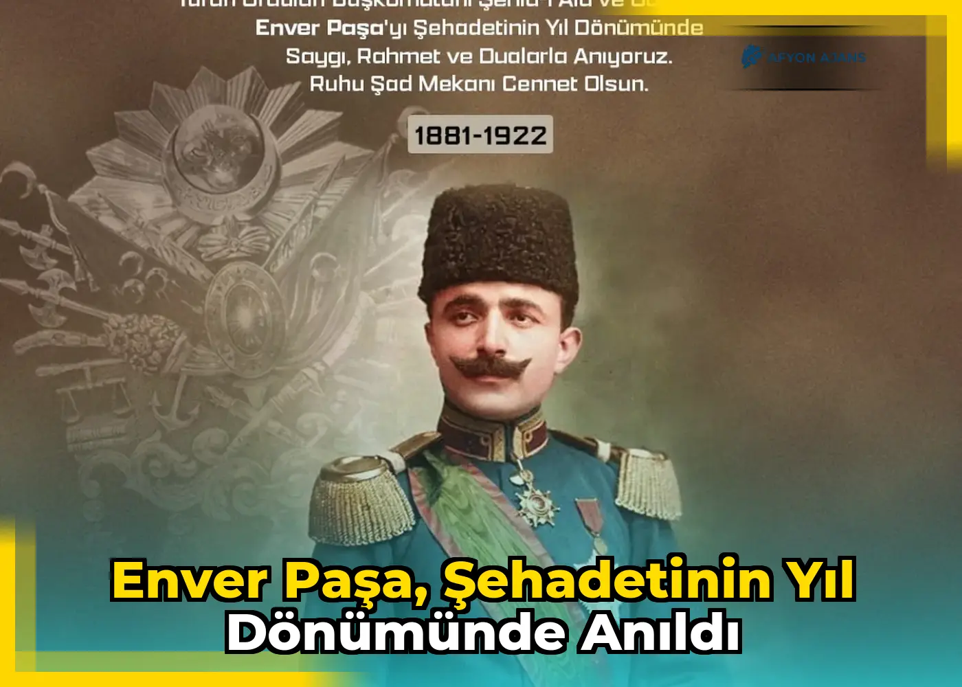 Enver Paşa, şehadetinin yıl dönümünde anıldı