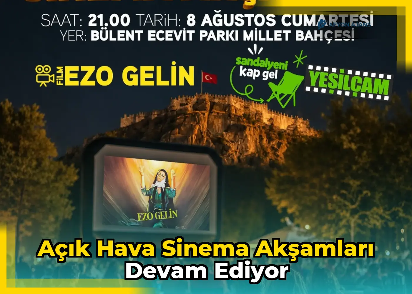 Açık Hava Sinema Akşamları Devam Ediyor