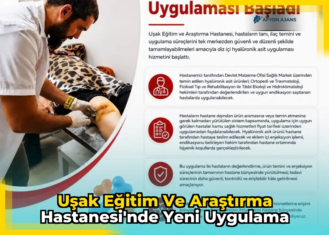 Uşak Eğitim ve Araştırma Hastanesi'nde yeni uygulama