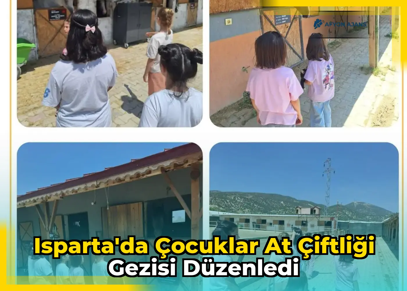 Isparta'da Çocuklar At Çiftliği Gezisi Düzenledi