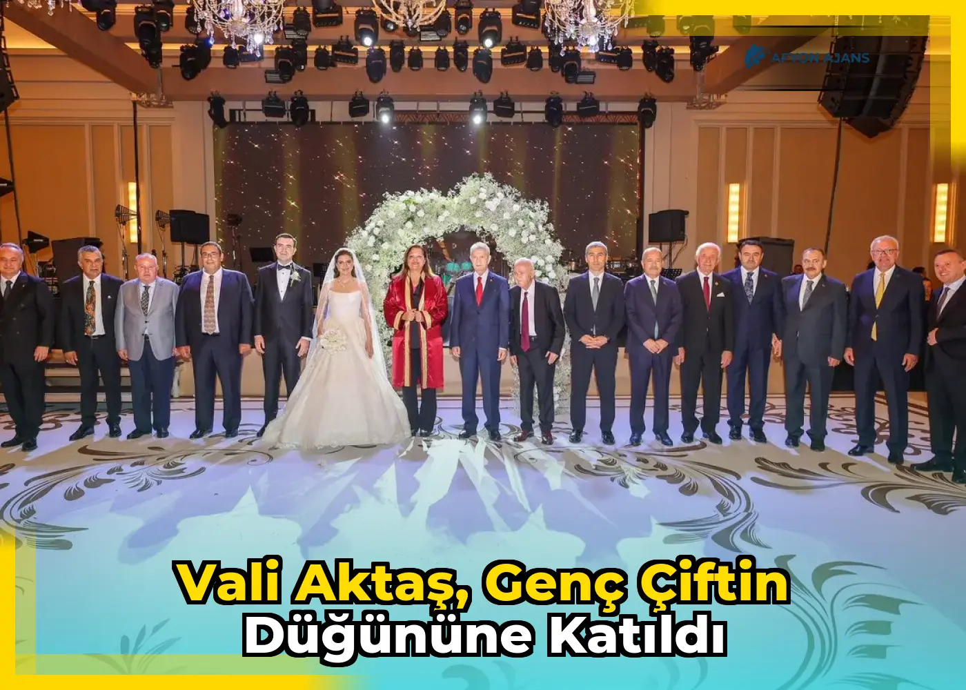 Vali Aktaş, genç çiftin düğününe katıldı