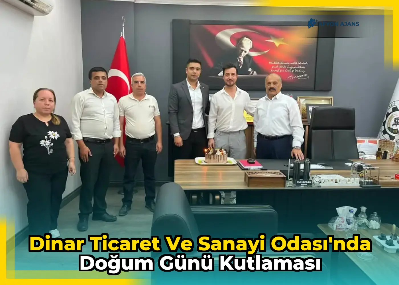 Dinar Ticaret ve Sanayi Odası'nda doğum günü kutlaması