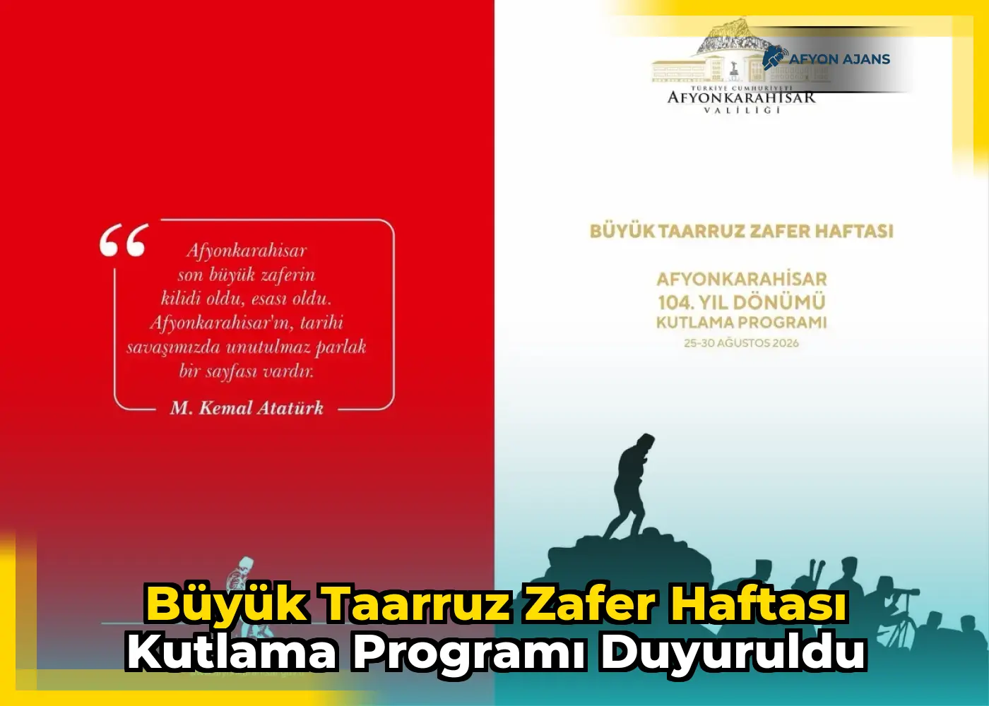 Büyük Taarruz Zafer Haftası Kutlama Programı Duyuruldu