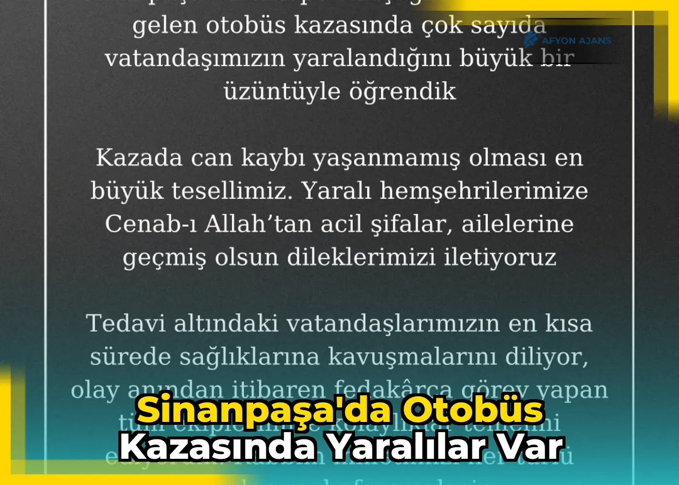 Sinanpaşa'da otobüs kazasında yaralılar var