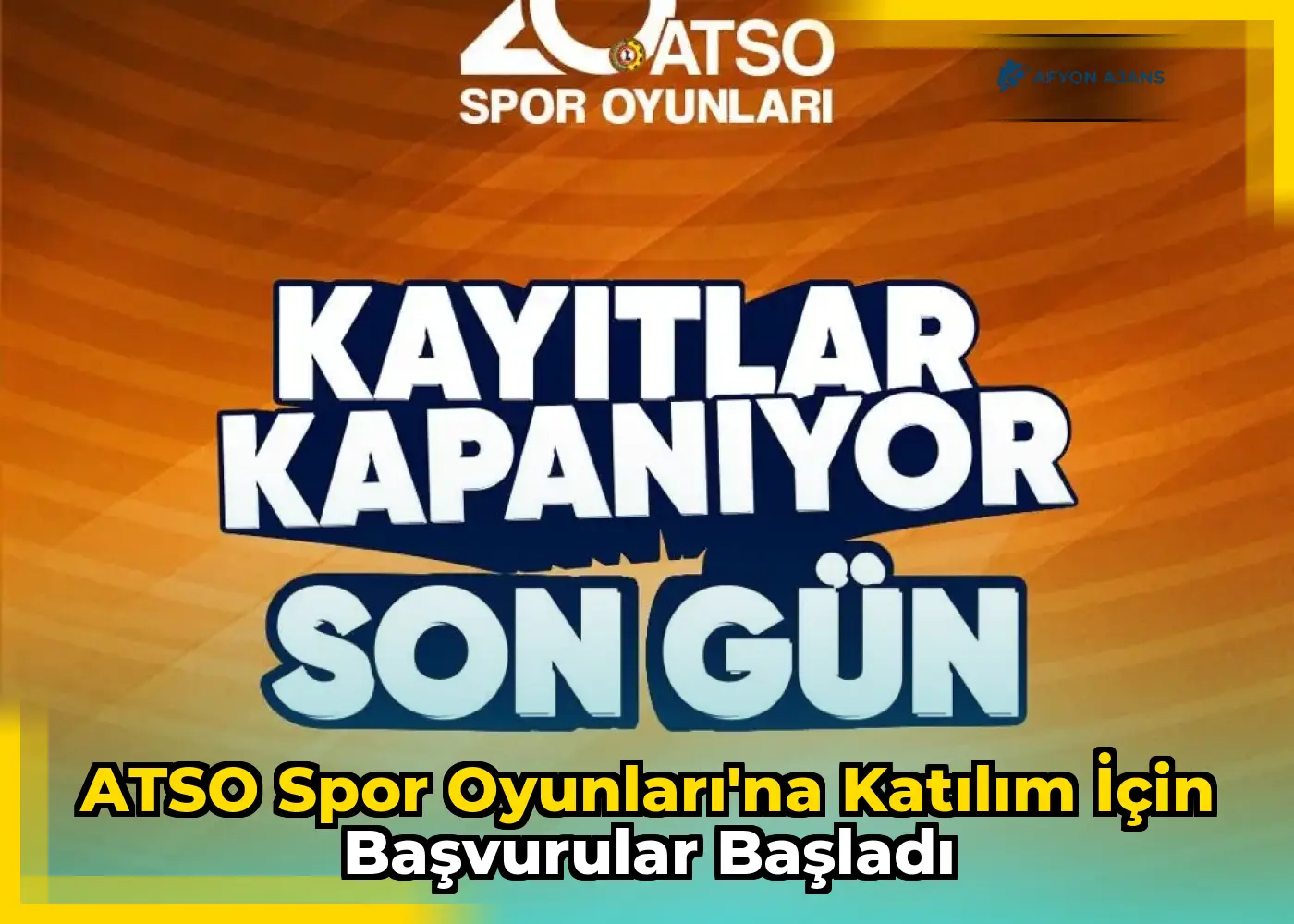 ATSO Spor Oyunları'na katılım için başvurular başladı