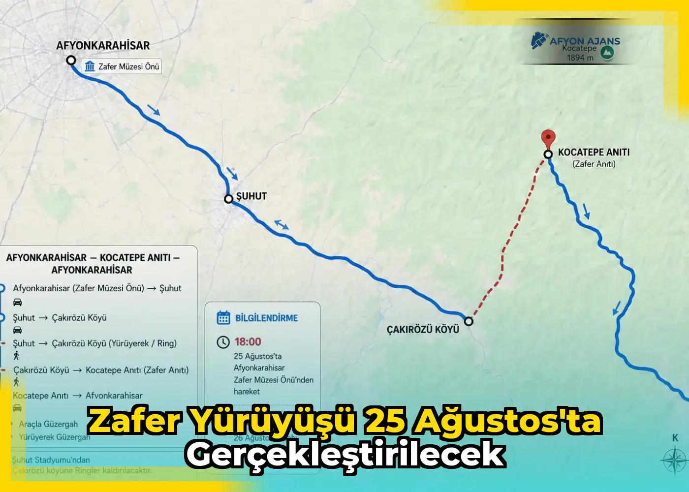 Zafer Yürüyüşü 25 Ağustos'ta Gerçekleştirilecek