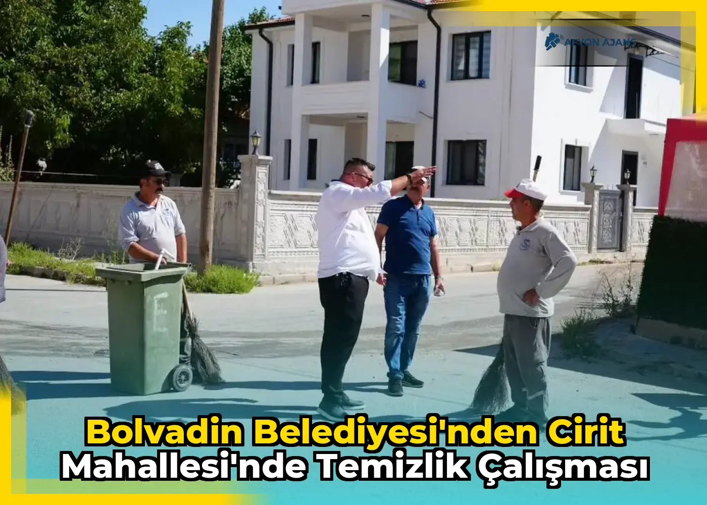 Bolvadin Belediyesi'nden Cirit Mahallesi'nde temizlik çalışması