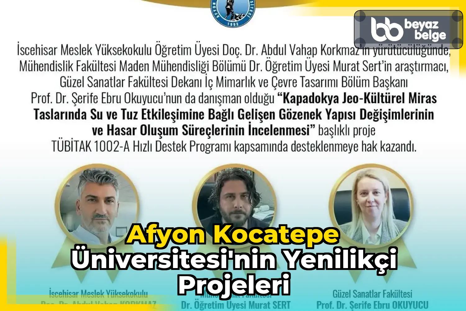 Afyon Kocatepe Üniversitesi'nin Yenilikçi Projeleri