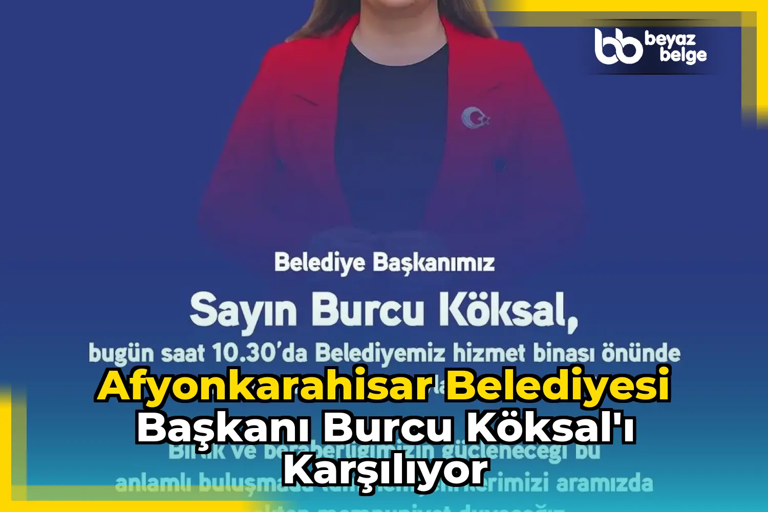 Afyonkarahisar Belediyesi Başkanı Burcu Köksal'ı Karşılıyor