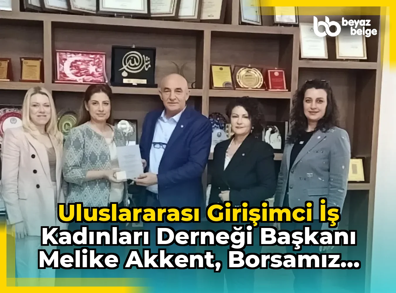 Uluslararası Girişimci İş Kadınları Derneği Başkanı Melike Akkent, Borsamız Yönetim Kurulu Başkanı Mehmet Mühsürler'e Teşekkür Ziyaretinde Bulundu
