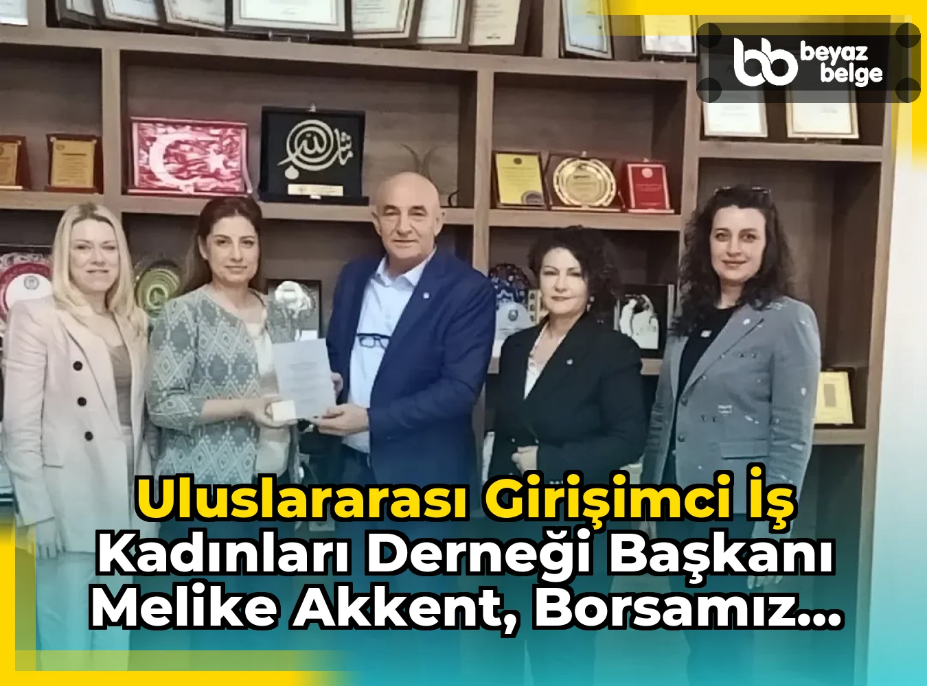 Uluslararası Girişimci İş Kadınları Derneği Başkanı Melike Akkent, Borsamız Yönetim Kurulu Başkanı Mehmet Mühsürler'e Teşekkür Ziyaretinde Bulundu