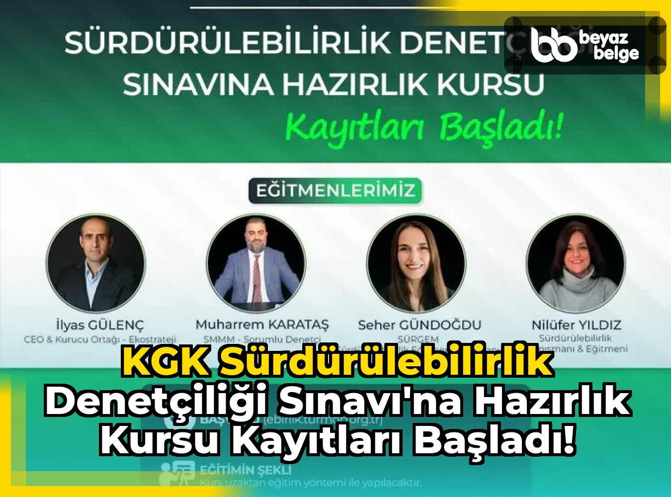 KGK Sürdürülebilirlik Denetçiliği Sınavı'na Hazırlık Kursu Kayıtları Başladı!
