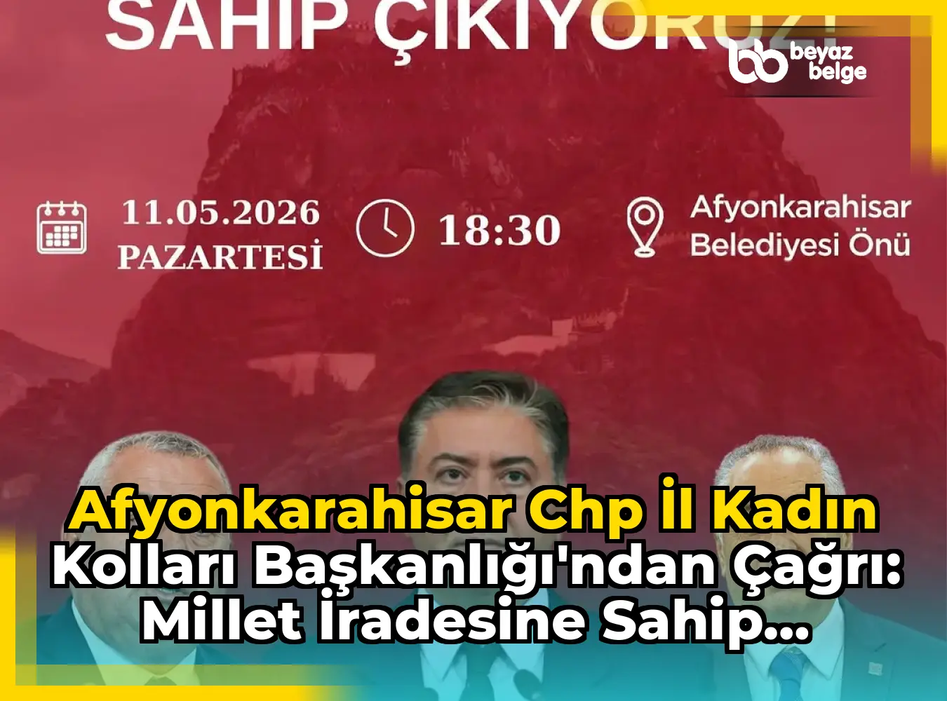 Afyonkarahisar Chp İl Kadın Kolları Başkanlığı'ndan Çağrı: Millet İradesine Sahip Çıkıyor Eylemi!