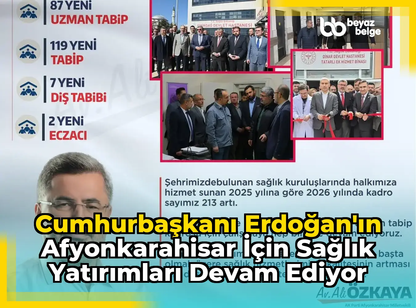 Cumhurbaşkanı Erdoğan'ın Afyonkarahisar için Sağlık Yatırımları Devam Ediyor