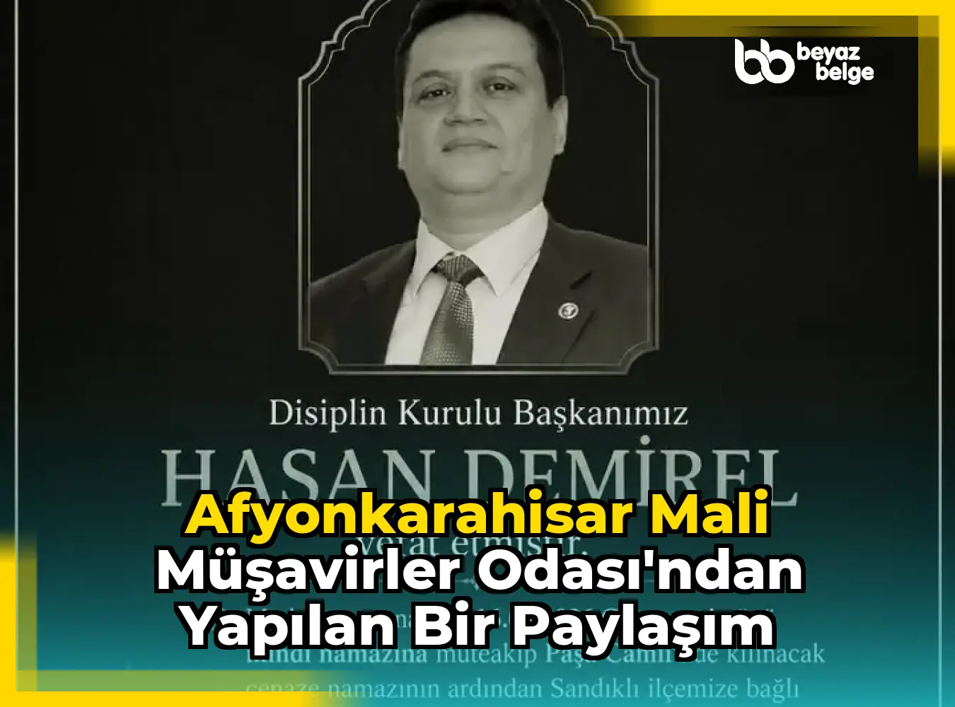 Afyonkarahisar Mali Müşavirler Odası'ndan Yapılan Bir Paylaşım