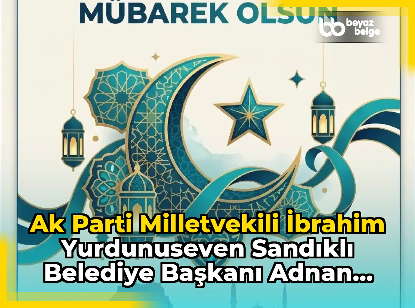 Ak Parti Milletvekili İbrahim Yurdunuseven Sandıklı Belediye Başkanı Adnan Öztaş'ı Ziyaret Etti