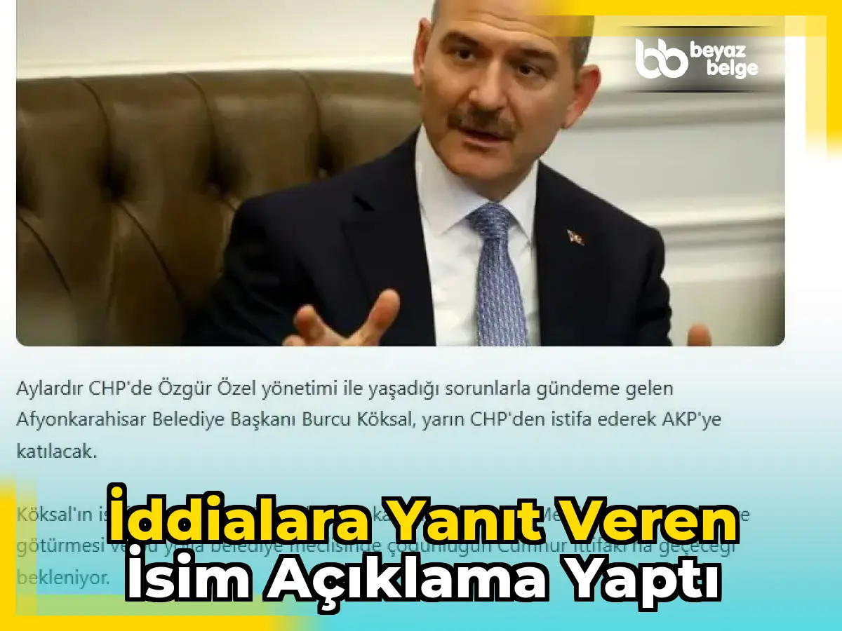 İddialara yanıt veren isim açıklama yaptı