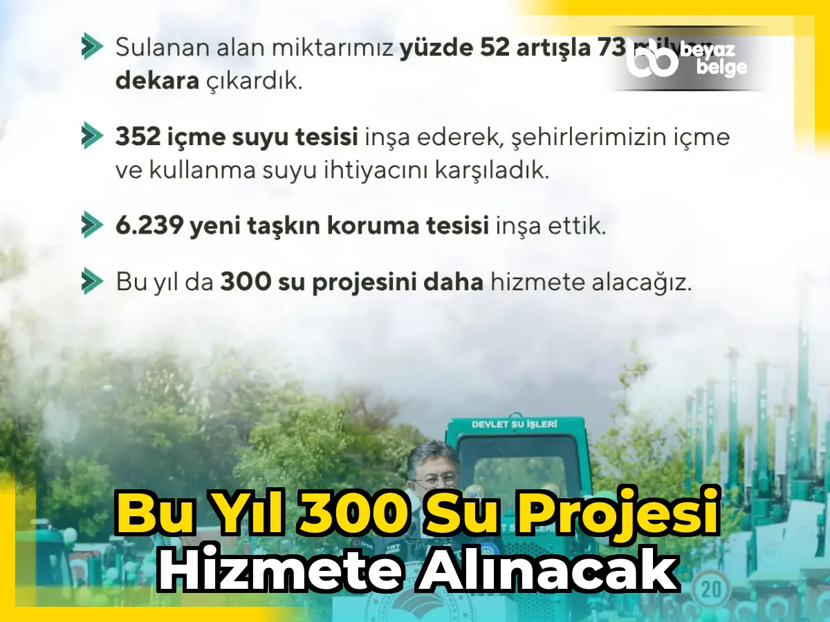 Bu yıl 300 su projesi hizmete alınacak