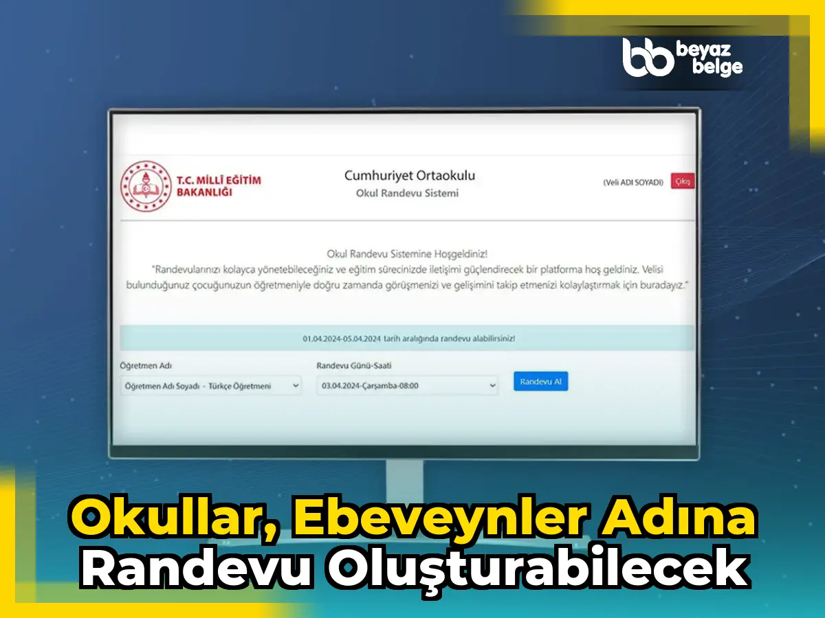 Okullar, Ebeveynler Adına Randevu Oluşturabilecek