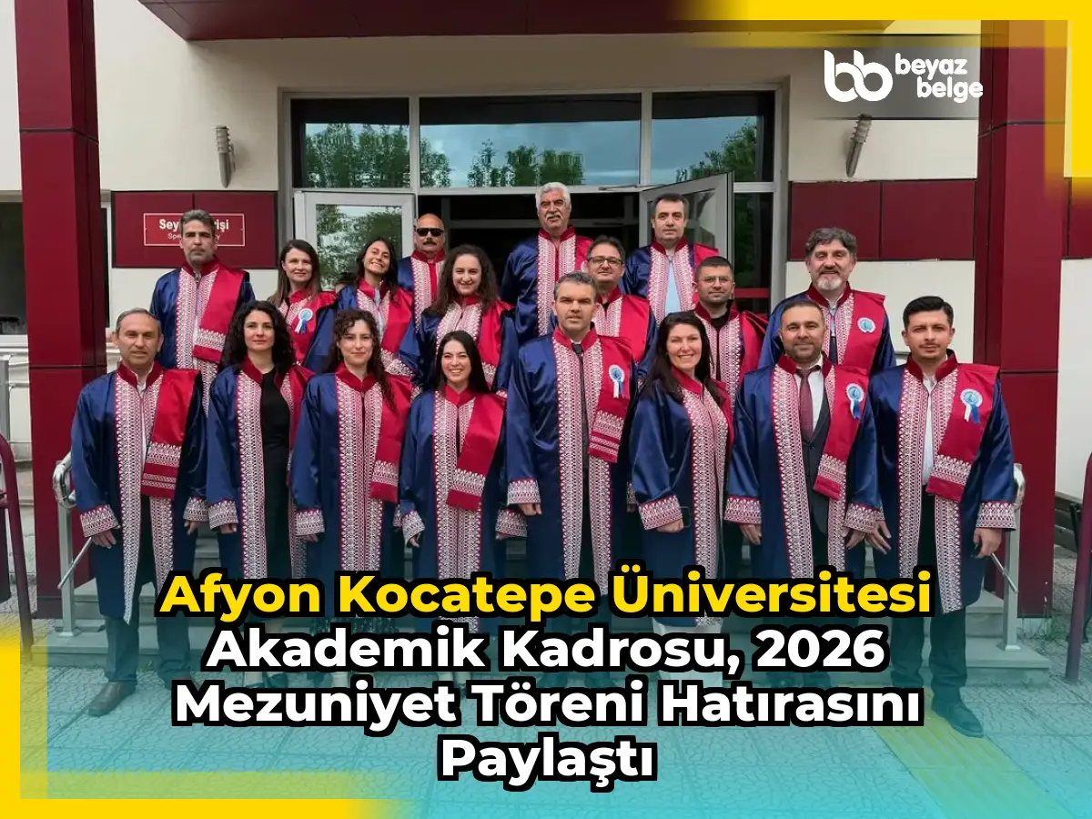 Afyon Kocatepe Üniversitesi Akademik Kadrosu, 2026 Mezuniyet Töreni Hatırasını Paylaştı