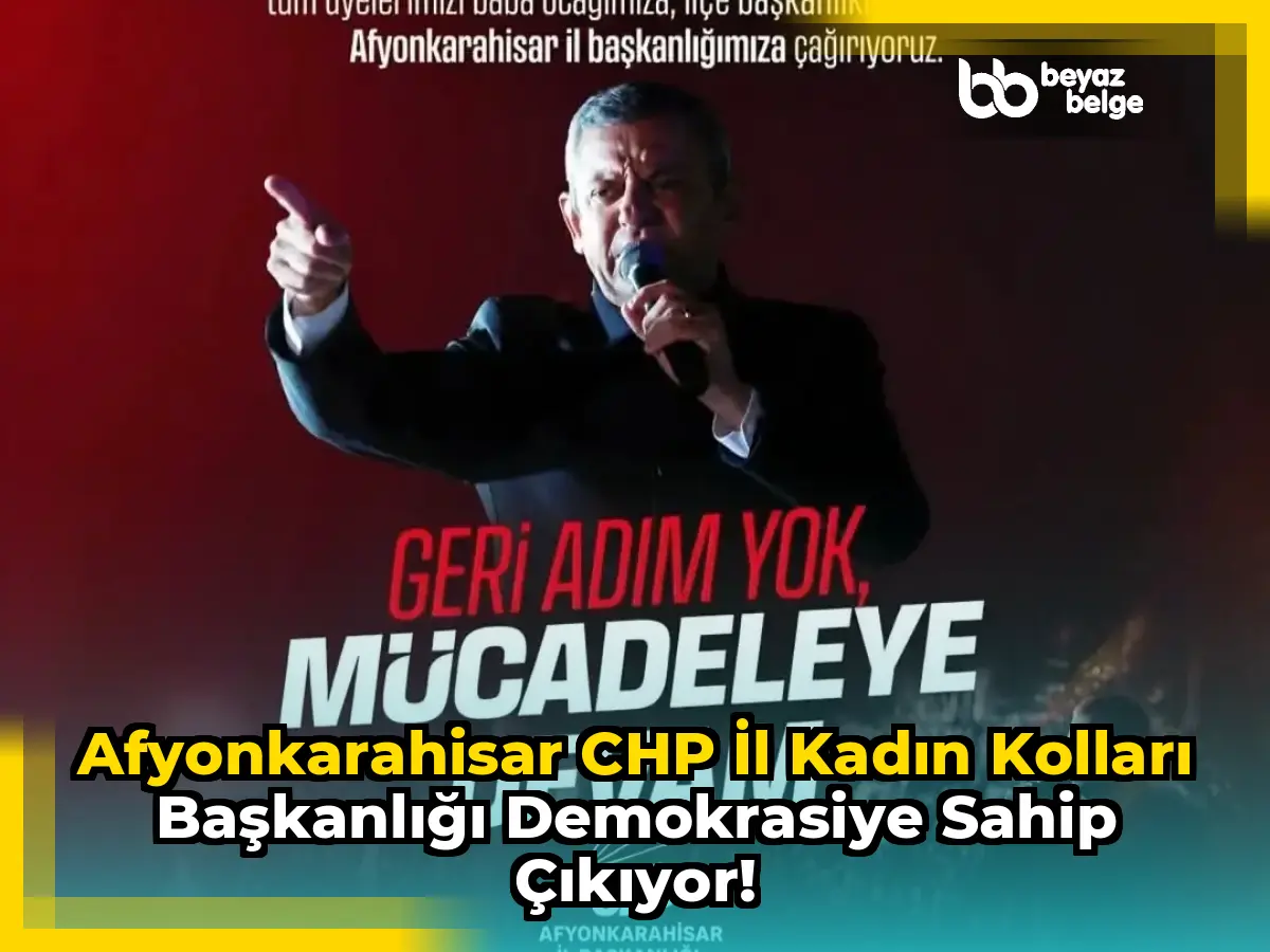 Afyonkarahisar CHP İl Kadın Kolları Başkanlığı Demokrasiye Sahip Çıkıyor!