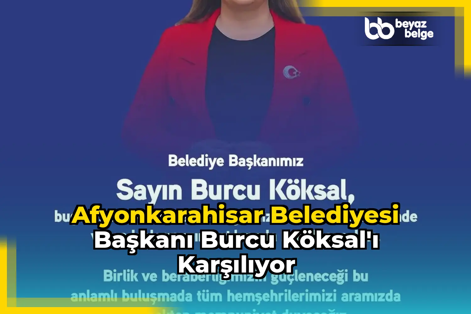 Afyonkarahisar Belediyesi Başkanı Burcu Köksal'ı Karşılıyor