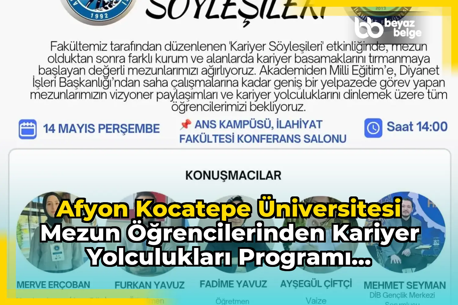 Afyon Kocatepe Üniversitesi Mezun Öğrencilerinden Kariyer Yolculukları Programı Düzenliyor