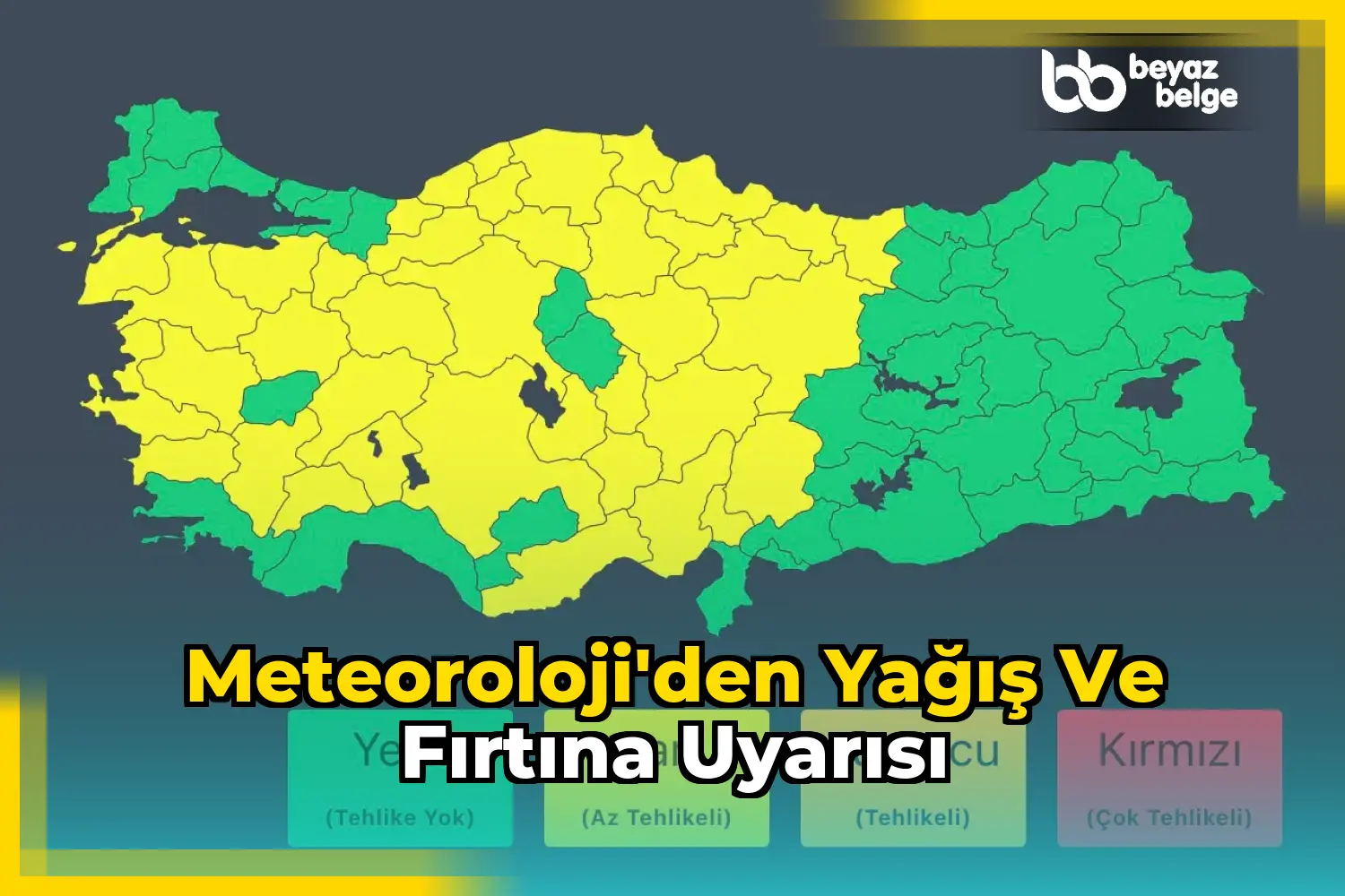 Meteoroloji'den yağış ve fırtına uyarısı