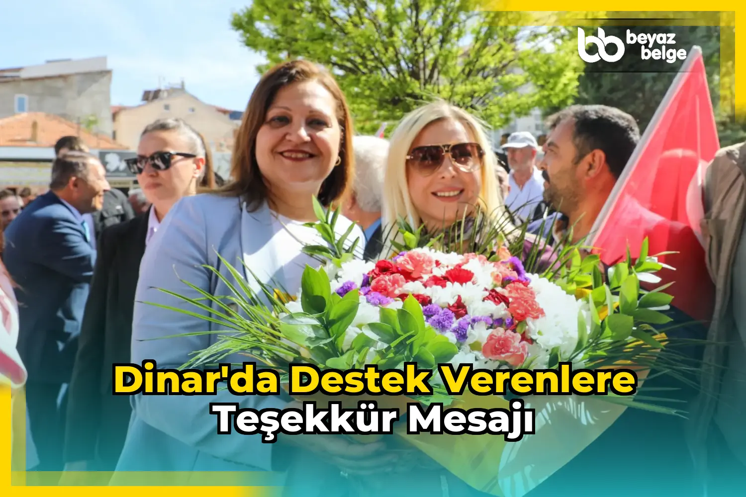 Dinar'da destek verenlere teşekkür mesajı