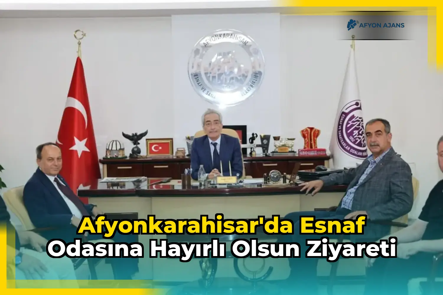 Afyonkarahisar'da esnaf odasına hayırlı olsun ziyareti