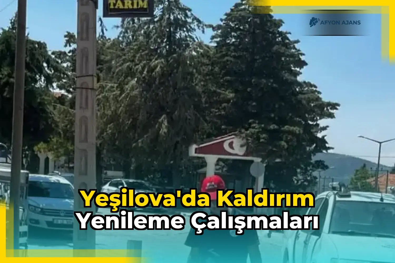 Yeşilova'da Kaldırım Yenileme Çalışmaları