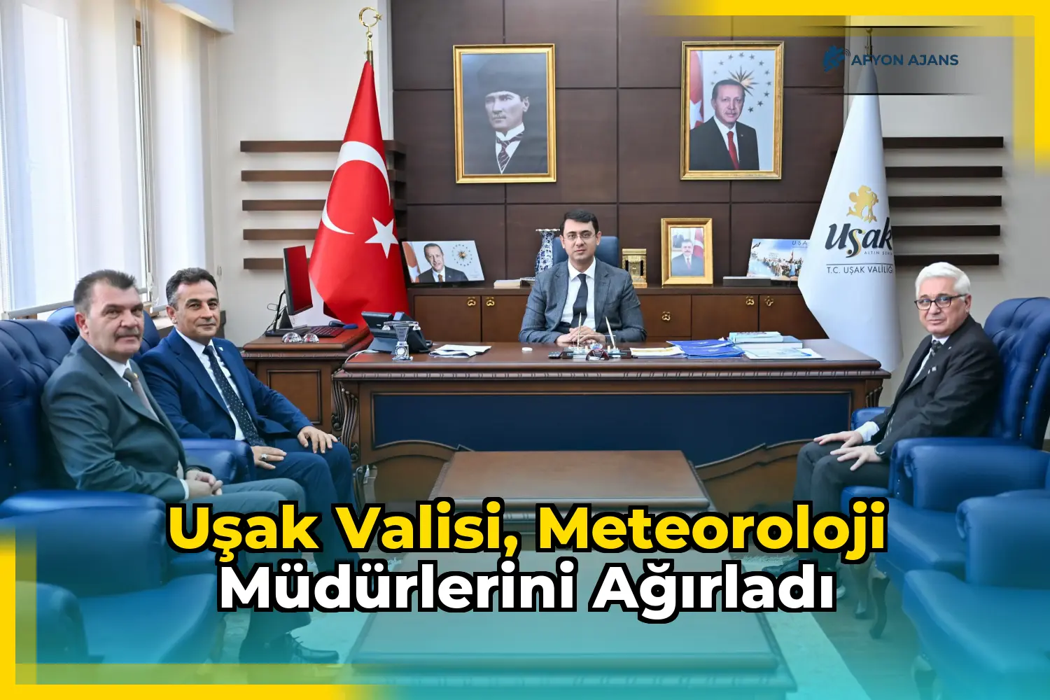 Uşak Valisi, Meteoroloji Müdürlerini Ağırladı