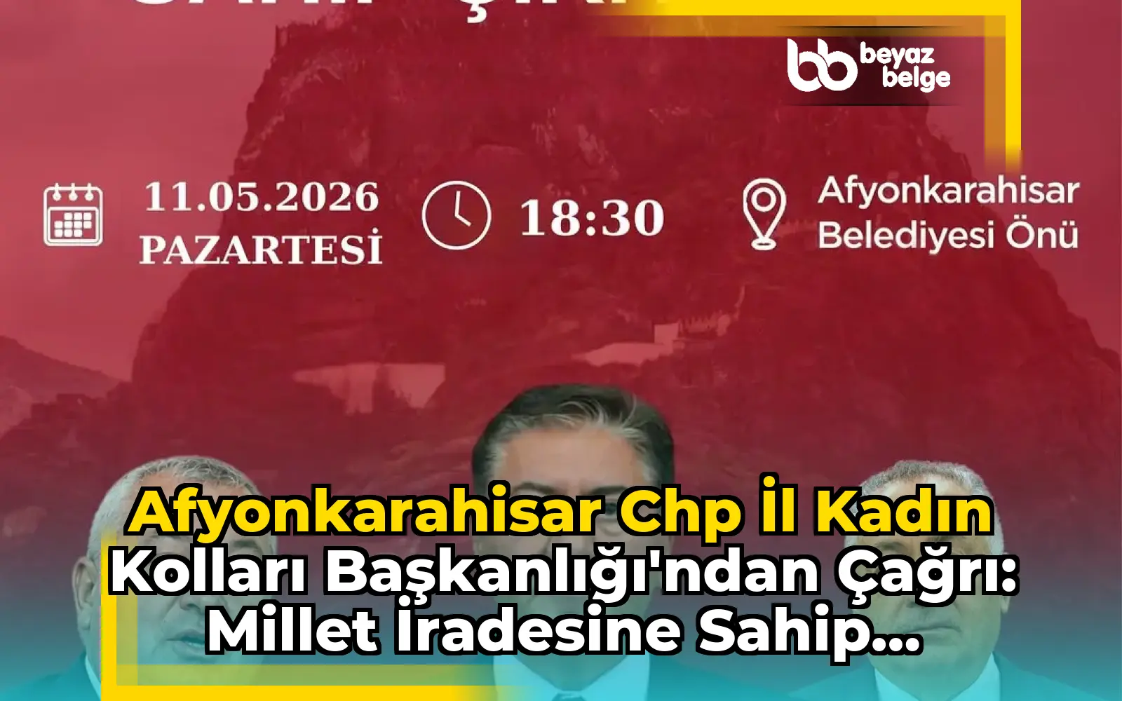 Afyonkarahisar Chp İl Kadın Kolları Başkanlığı'ndan Çağrı: Millet İradesine Sahip Çıkıyor Eylemi!