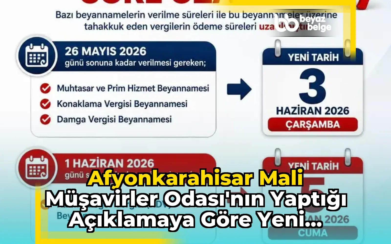 Afyonkarahisar Mali Müşavirler Odası'nın Yaptığı Açıklamaya Göre Yeni Düzenleme