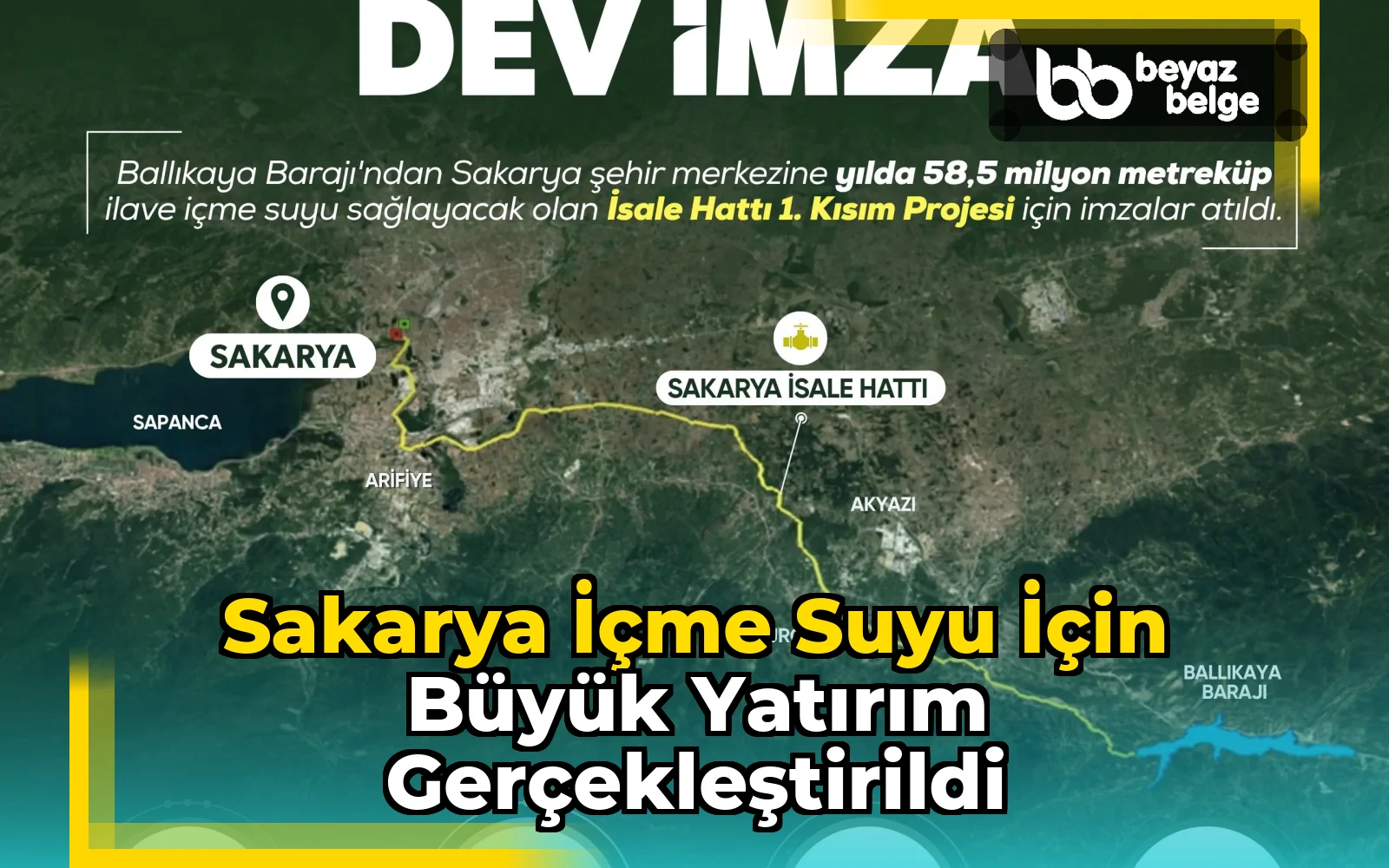 Sakarya içme suyu için büyük yatırım gerçekleştirildi