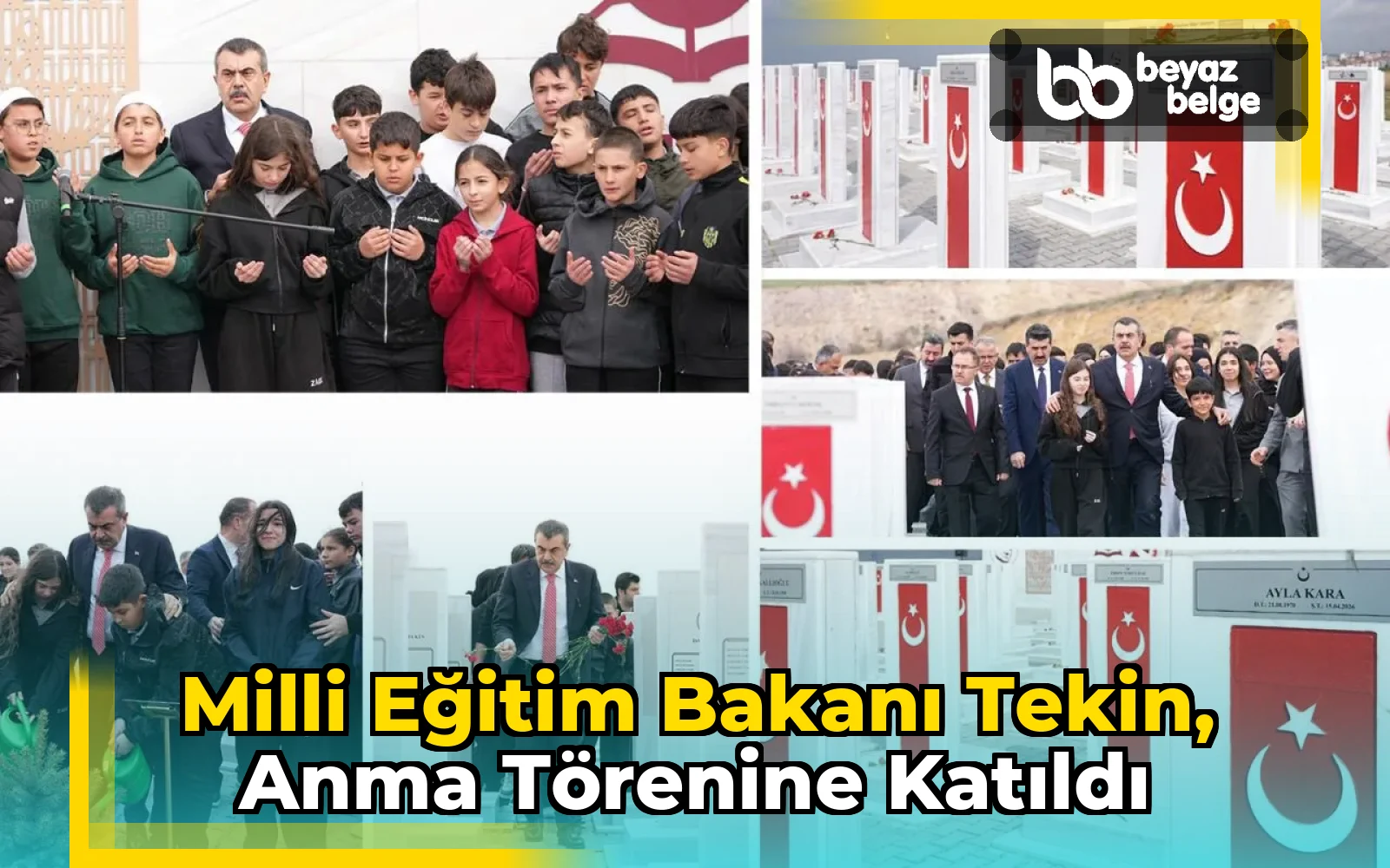 Milli Eğitim Bakanı Tekin, Anma Törenine Katıldı