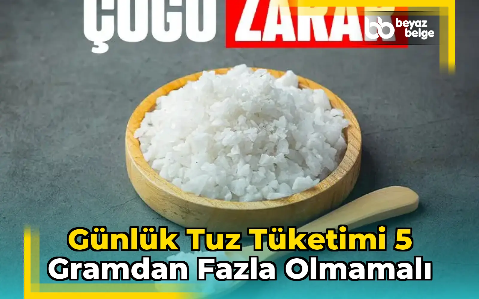 Günlük tuz tüketimi 5 gramdan fazla olmamalı