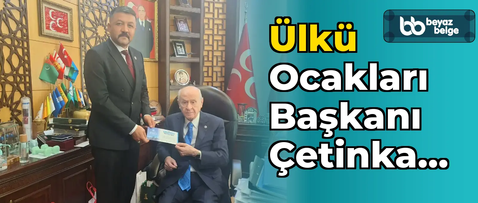 Ülkü Ocakları Başkanı Çetinkaya, Bilge Lider Bahçeli’yi Ziyaret Etti