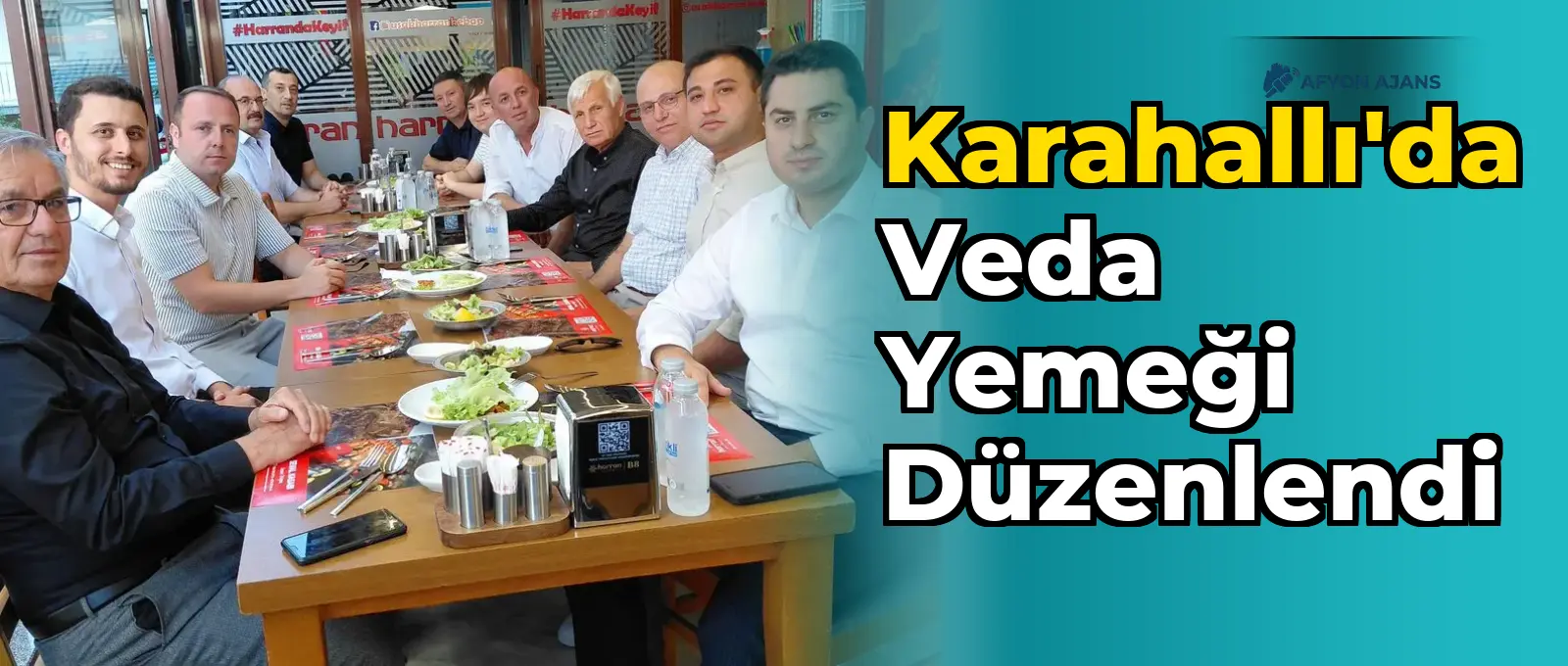 Karahallı'da Veda Yemeği Düzenlendi
